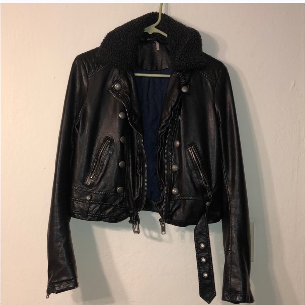 Free people vegan leather jacket